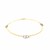 Entwined Heart Stationed Anklet in 14k Two Tone Gold