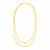 14K Yellow Gold  Two Strand Necklace with Polished Oval Links