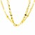 14K Yellow Gold  Two Strand Necklace with Polished Oval Links