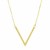 Connected Textured Thin Bar Pendant Chain Necklace in 14k Yellow Gold