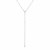 14k White Gold 20 inch Lariat Necklace with Diamonds