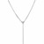 14k White Gold 20 inch Lariat Necklace with Diamonds