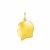 Small Girl Head Charm in 14k Yellow Gold