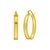 14K Yellow Gold Sparkle Spring Hoop Earrings