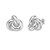 Sterling Silver Puffed Love Knot Stud Earrings