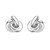 Sterling Silver Puffed Love Knot Stud Earrings