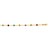 Round Multi Tone Stone Station Anklet in 14k Yellow Gold