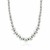 Graduated Style Bead Necklace in Rhodium Plated Sterling Silver