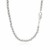 Graduated Style Bead Necklace in Rhodium Plated Sterling Silver