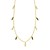 14K Yellow Gold Onyx And MOP Inlay Station Necklace