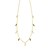 14K Yellow Gold Onyx And MOP Inlay Station Necklace