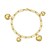 14K Yellow Gold Puffed Heart Charm Bracelet