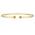 14K Yellow Gold Citrine Open Cuff Bangle (2.00 mm)