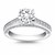Pave Diamond Cathedral Engagement Ring Mounting in 14k White Gold