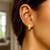 Reversible Quilted Hinged Hoop Huggie Earrings in 14k Two-Tone Gold