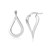 Freeform Style Twisted Hoop Earrings in 14k White Gold
