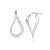 Freeform Style Twisted Hoop Earrings in 14k White Gold