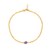 14K Yellow Gold Amethyst Mirrored Chain Bracelet (2.20 mm)