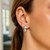 Small Snuggable Style Earrings in 14k White Gold