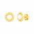14k Yellow Gold Flower Stud Earrings with Pearls