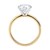 2 Carat Oval Lab Grown IGI G/VS1 Diamond Solitaire Ring in 10K Yellow Gold