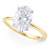3 Carat Oval Lab Grown IGI G/VS1 Diamond Solitaire Ring in 10K Yellow Gold