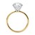 3 Carat Oval Lab Grown IGI G/VS1 Diamond Solitaire Ring in 10K Yellow Gold