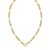 14K Yellow Gold Fashion Figaro Charm Link Necklace