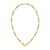 14K Yellow Gold Fashion Figaro Charm Link Necklace
