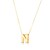 14K Yellow Gold Yours Truly Block Letter Initial N Necklace