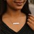 Flat Bar Design Chain Necklace in 14k White Gold