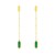 14K Yellow Gold Hexagon Malachite Drop Earrings