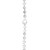 Sterling Silver Rhodium Plated Moon Cut Bead Chain (6.00 mm)