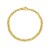14K Yellow Gold Rectangular Railroad Link Bracelet (7.00 mm)