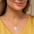 Sterling Silver Rhodium Plated Sand Dollar Necklace