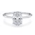 1 1/2 Carat Oval Lab Grown IGI G/VS1 Diamond Solitaire Ring in Sterling Silver