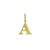 14K Yellow Gold Initial A Charm Pendant