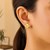 14K Yellow Gold Four Leaf Clover Earrings(10mm)
