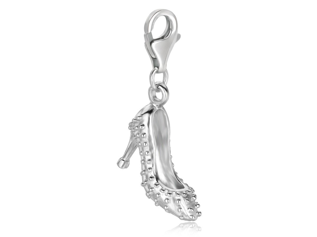 High Heel Studded Style Shoe Charm in Sterling Silver - Richard Cannon ...