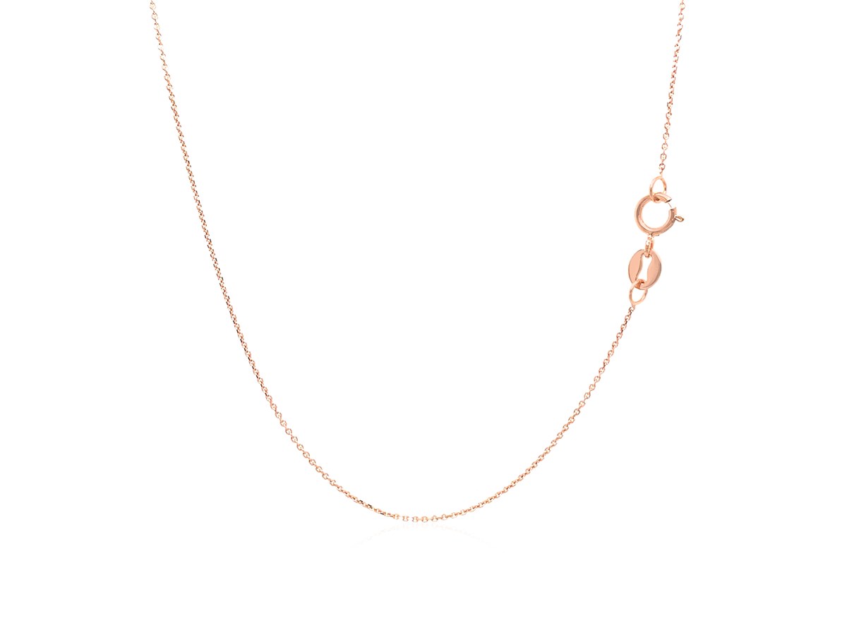 Cable Link Chain in 14k Rose Gold (0.50 mm) - Richard Cannon Jewelry