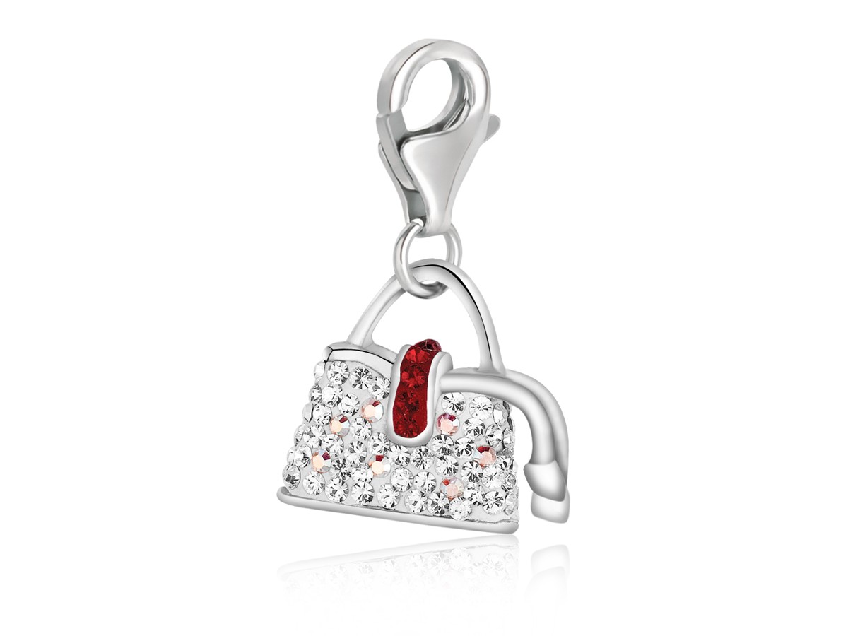 Crystal Embellished Handbag Charm in Sterling Silver Richard Cannon