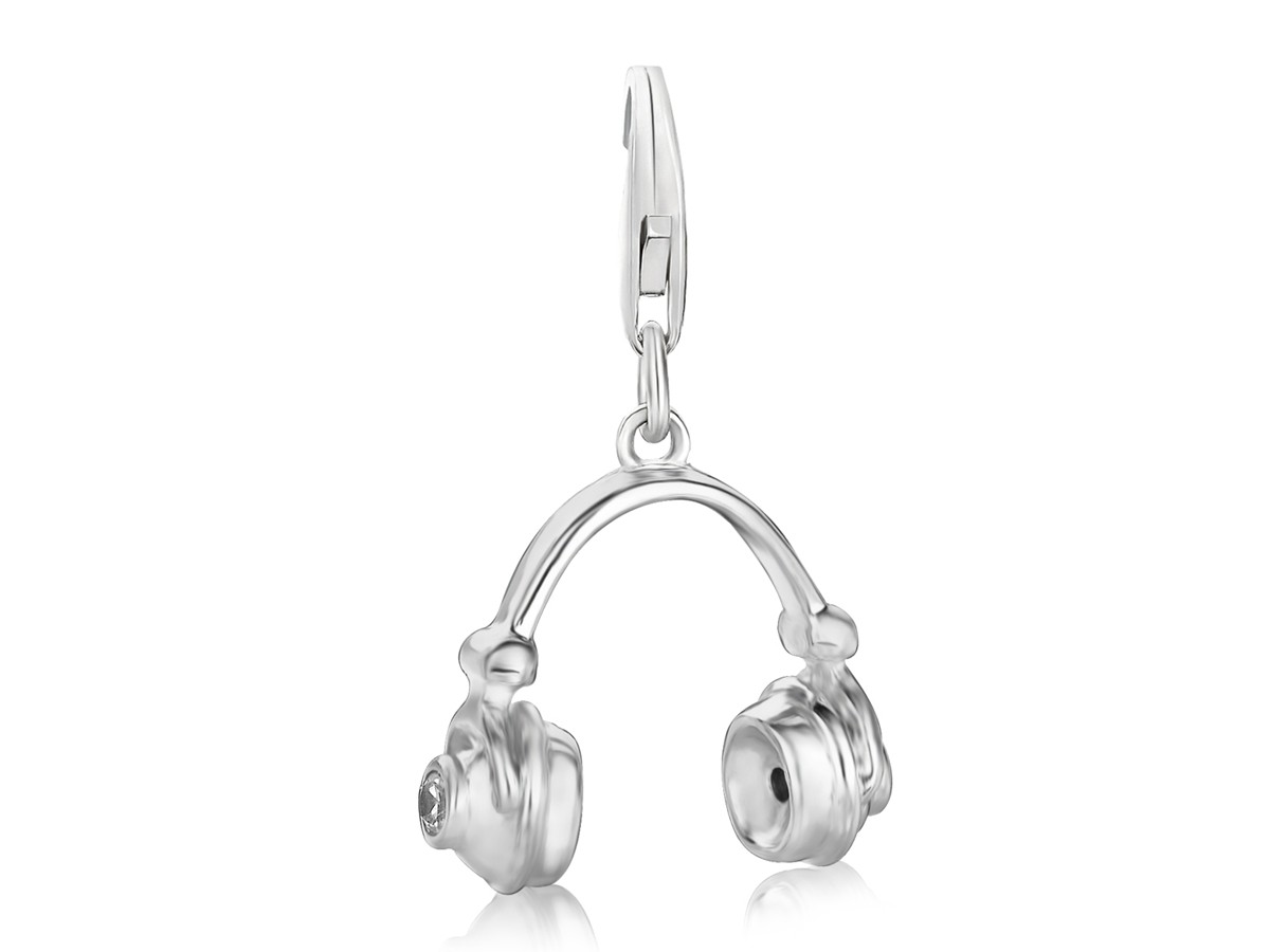 Headphone Charm in Sterling Silver Richard Cannon Jewelry