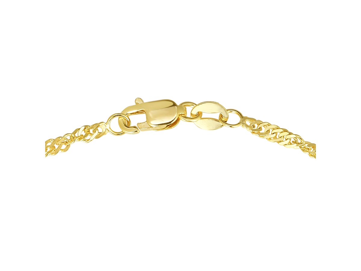Singapore Bracelet in 14k Yellow Gold (1.7mm) Richard Cannon Jewelry